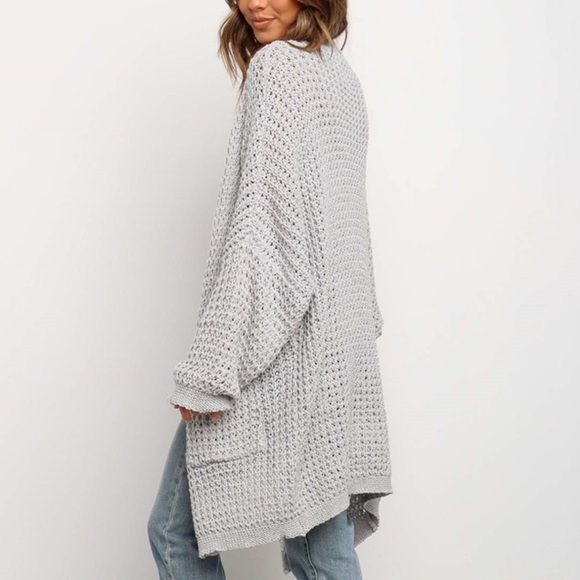 Stormi Grey Spells BoHo Big Pocket Open Cardigan - Picture 3 of 4